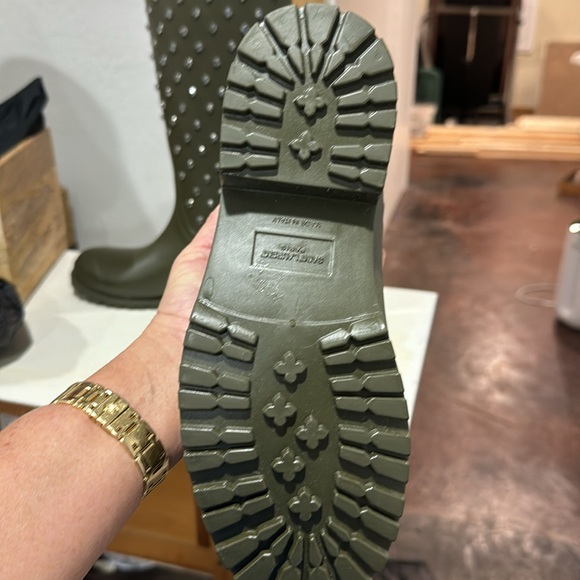 Saint Laurent khaki studded rain boots fonce-37 New never worn - Picture 2 of 6